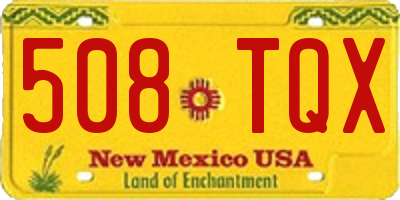 NM license plate 508TQX