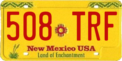 NM license plate 508TRF