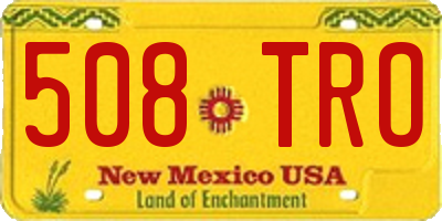NM license plate 508TRO