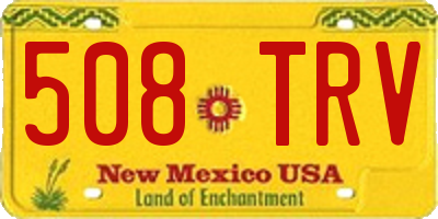 NM license plate 508TRV