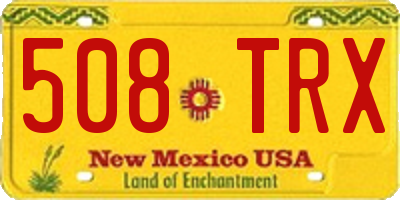 NM license plate 508TRX