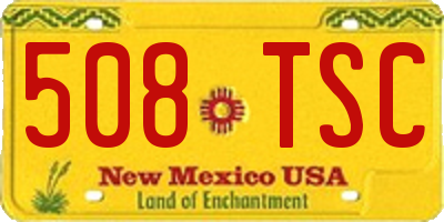 NM license plate 508TSC