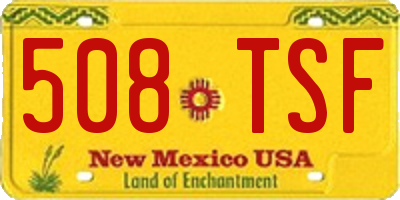 NM license plate 508TSF