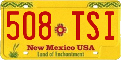 NM license plate 508TSI