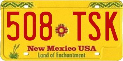 NM license plate 508TSK
