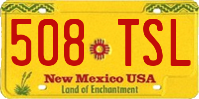 NM license plate 508TSL