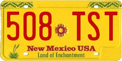 NM license plate 508TST