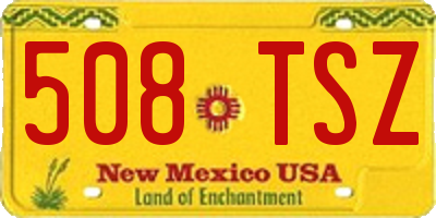 NM license plate 508TSZ
