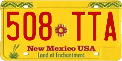 NM license plate 508TTA