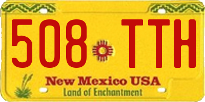 NM license plate 508TTH