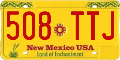 NM license plate 508TTJ