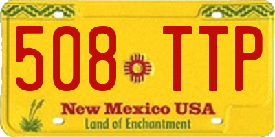 NM license plate 508TTP