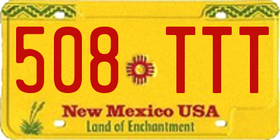 NM license plate 508TTT