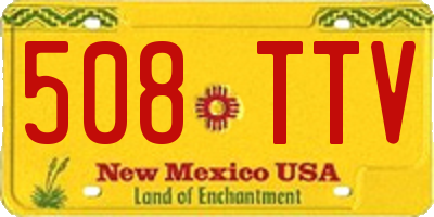 NM license plate 508TTV