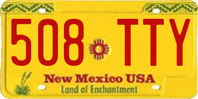 NM license plate 508TTY
