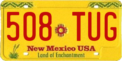 NM license plate 508TUG