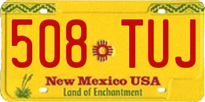 NM license plate 508TUJ