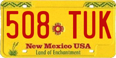 NM license plate 508TUK