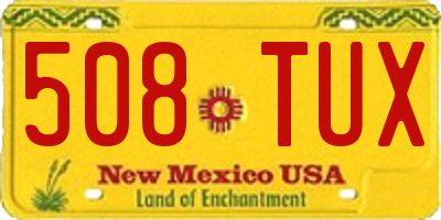 NM license plate 508TUX
