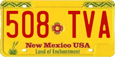 NM license plate 508TVA