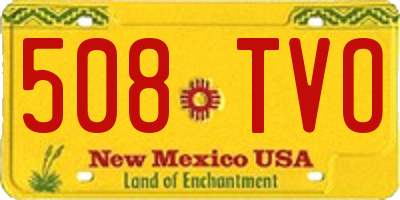 NM license plate 508TVO