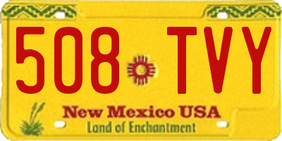 NM license plate 508TVY