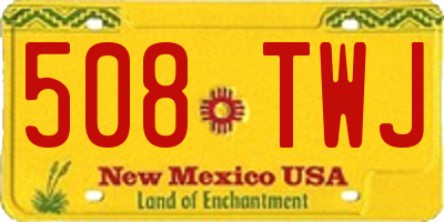 NM license plate 508TWJ