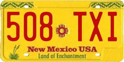 NM license plate 508TXI