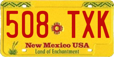 NM license plate 508TXK