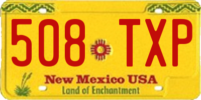 NM license plate 508TXP