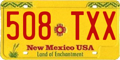 NM license plate 508TXX
