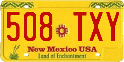 NM license plate 508TXY
