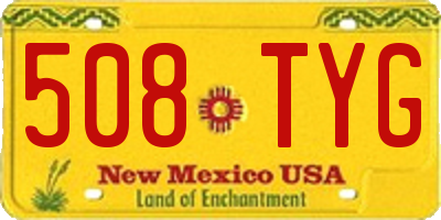 NM license plate 508TYG