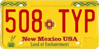 NM license plate 508TYP