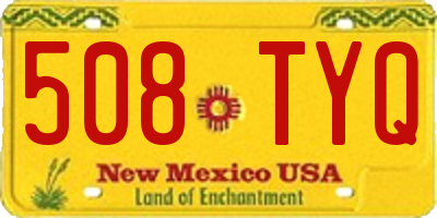 NM license plate 508TYQ
