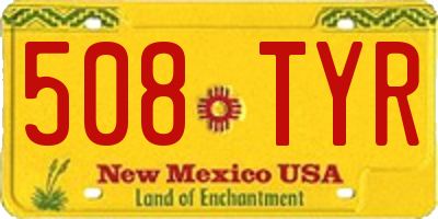 NM license plate 508TYR