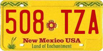 NM license plate 508TZA
