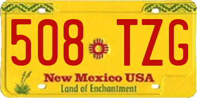 NM license plate 508TZG