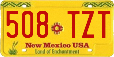 NM license plate 508TZT