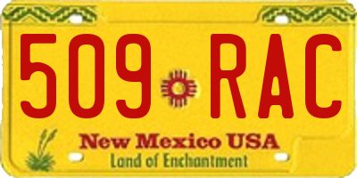 NM license plate 509RAC