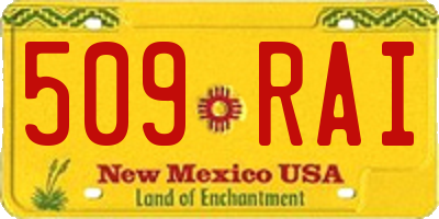 NM license plate 509RAI