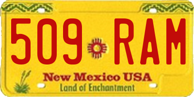 NM license plate 509RAM
