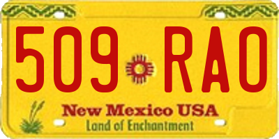 NM license plate 509RAO