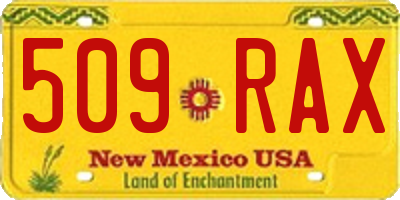NM license plate 509RAX