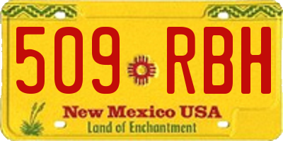 NM license plate 509RBH