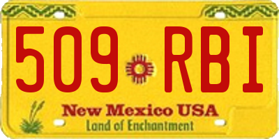 NM license plate 509RBI