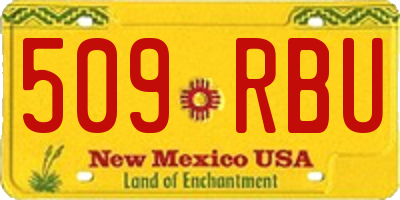 NM license plate 509RBU