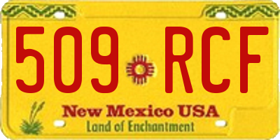 NM license plate 509RCF