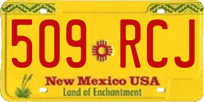 NM license plate 509RCJ