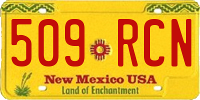 NM license plate 509RCN